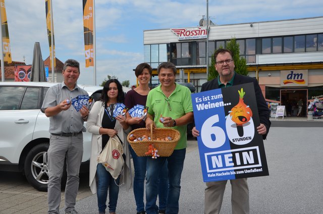 Auch im GEZ wurden Zwiebel und Flyer verteilt.