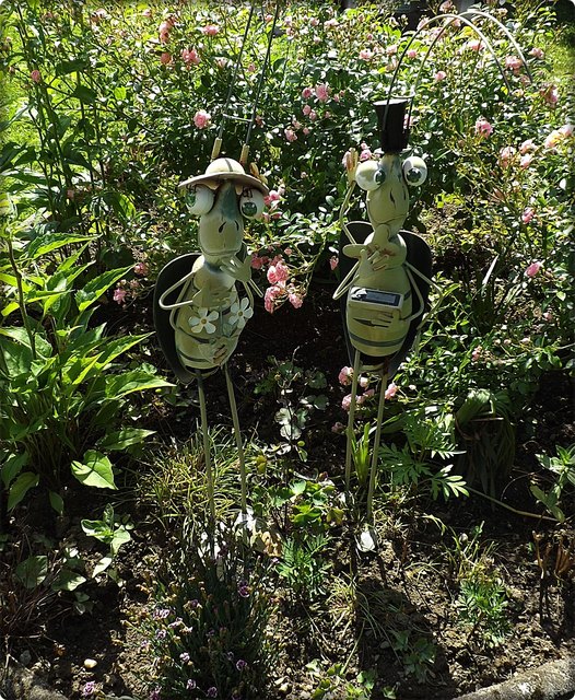 Flip und seine Frau im Garten