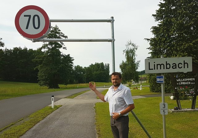 In der Limbacher Grabenstraße gilt nun Tempo 70, berichtet Ortsvorsteher Klaus Weber.