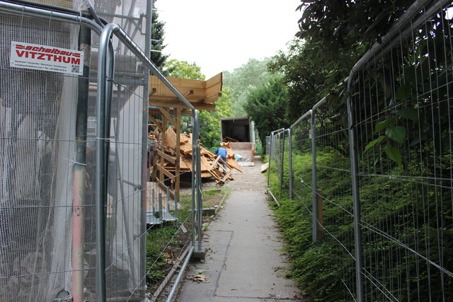 Großbaustelle in der Hauffgasse.