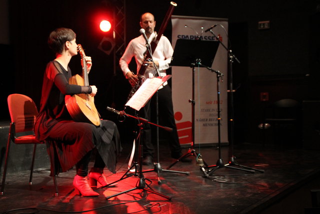 "Gitarre und Fagott im Puls der Begegnung": Das Duo Zsofia Boros (Gitarre) und Benedikt Dinkhauser (Fagott).