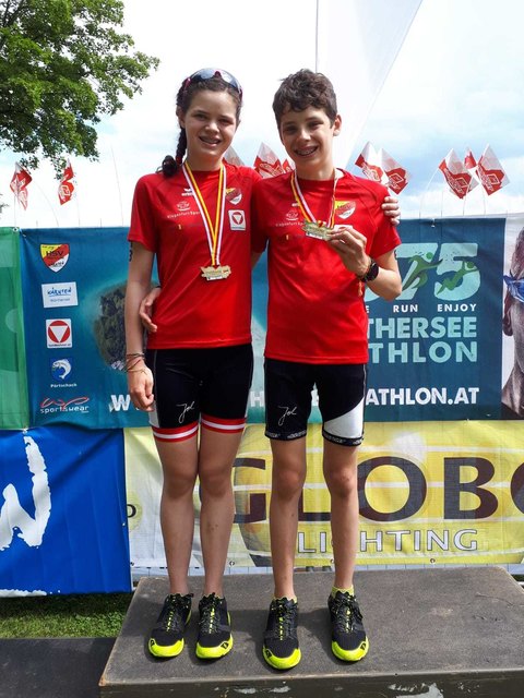 Leonie und Jonas Hauser sicherten sich in Pörtschach jeweils den Kärntner Meistertitel.