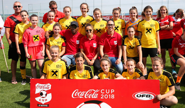 Das U16-Team aus dem Burgenland belegte Platz 6 in der Endwertung. | Foto: Coca-Cola/GEPA pictures/Philipp Brem