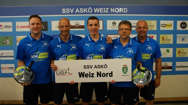 Mario Braunstein, Andreas Reiser, Mario Weingartmann, Kurt Schöggl und Christian Zöhrer