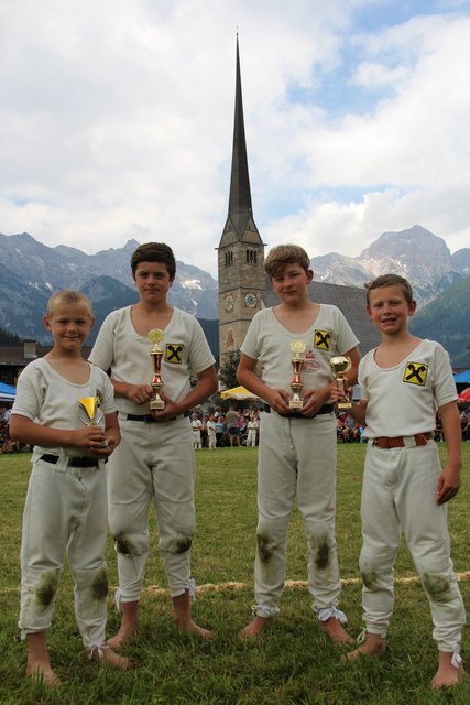 Osttirols Schülerranggler präsentieren sich in Topform:
Gabriel Mariner, Jakob Stemberger, Simon Lang und Matthäus Gander (v.l.).
