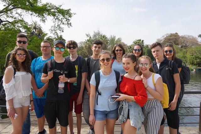 Die Schüler der 7G1R im Parque de la Ciutadela