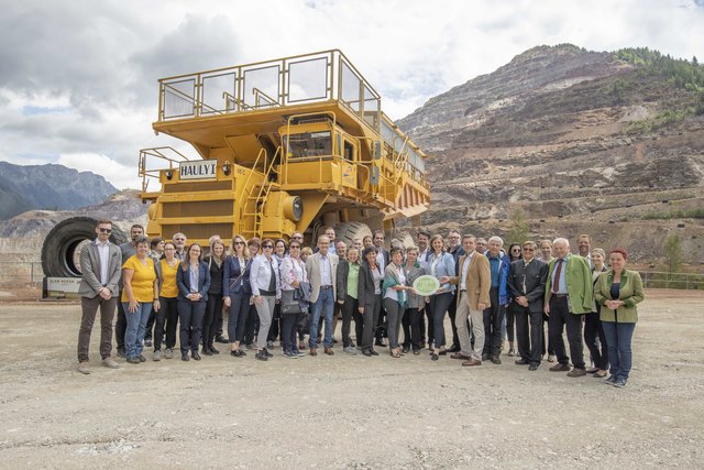Eisenerz, Oesterreich, 18.06.2018, Leute. Bild zeigt ein Feature von der Erlebniswelt-Erzberg-Tour. Foto: klauspressberger.com