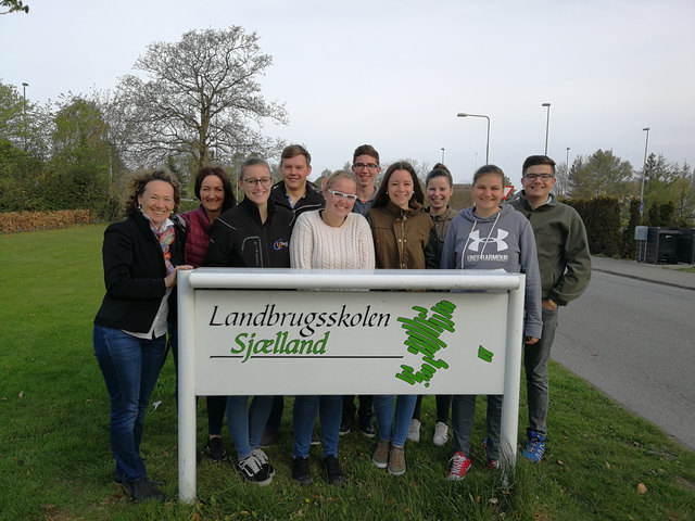 Im Westen Dänemarks erlebten die Schüler Michael, Loren, Chelsea, Magdalena, Florian, Martina, Ulrich und Valentina (v.r.) 14 spannende Tage.