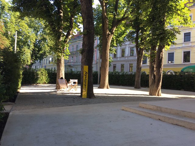 Entspannen: Der legendäre Gastgarten ist fertig.
