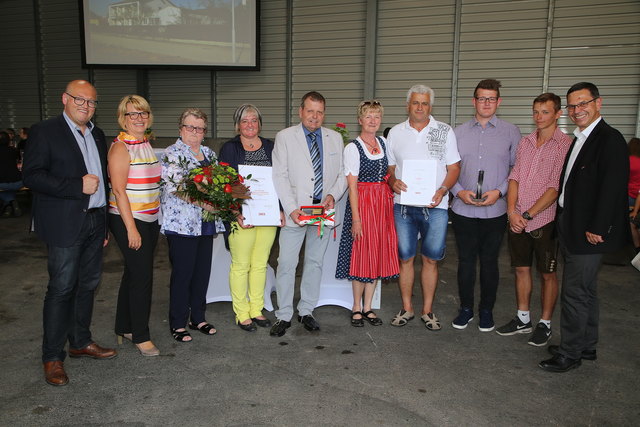 Laurenz Pöttinger, Maria Pachner, Franziska, Heidi und Erich Kornhuber, Marianne und Alois Augeneder, Erich jun. und Maximilian Kornhuber, Hans Moser