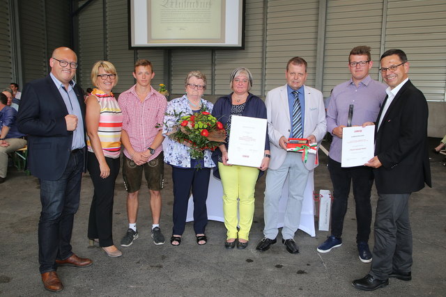 Laurenz Pöttinger, Maria Pachner, Maximilian, Franziska, Heidi, Erich und Erich jun. Kornhuber, Hans Moser