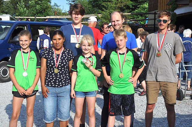 Erfolgreiche Orientierungsläufer des Teams "Naturfreunde Kitzbühel".