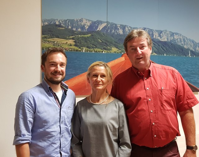 Der neue Gemeinderat Florian Eicher, Gemeindevorständin Helga Gassner und Vizebürgermeister Martin Höchsmann.