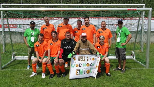 Das Fußballteam aus Wels erzielte den vierten Platz bei den Special Olympics Sommerspielen 2018 in Vöcklabruck.
