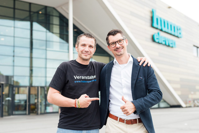 Gemeinsam sicherten Huma-Eleven-Manager Stephan Kalteis (l.) und Michael Klammer die Zukunft des Festivals. | Foto: huma eleven/Robert Fritz