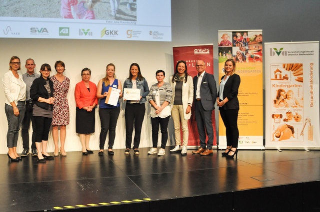 Auch die KoKo Kindervilla AUVA freute sich darüber, dass sich der Ehrgeiz gelohnt hat. | Foto: AVOS/Manuel Bukovics