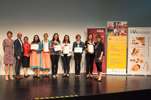 Die Kindergärten Mauterndorf, Kinderland Pagitsch, Stuhlfelden und Rauris durften sich das Zertifikat zum wiederholten Mal abholen. | Foto: AVOS/Manuel Bukovics