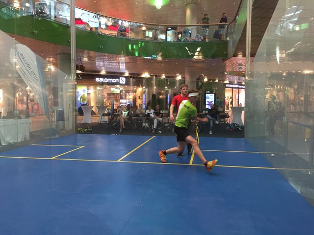 Im Vordergrund David Ablinger beim PSA Qualifikationsspiel