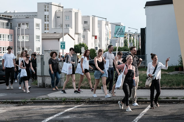 Die WALK 4 BesucherInnen im Kreativ-Grätzel Urfahr | Foto: Creative Region