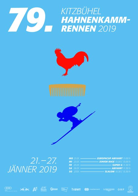 Das neue Plakat für das Hahnenkammrennen 2019 wurde kürzlich vorgestellt.
