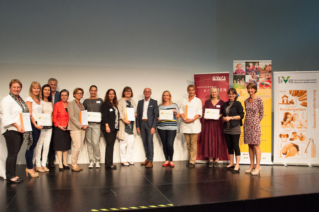 Auch die Kindergärten Lamprechtshausen, St. Gilgen, KiKU Kuchl und Hallein Neualm freuten sich erneut über die Auszeichnung "Gesunder Kindergarten". | Foto: AVOS/Manuel Bukovics