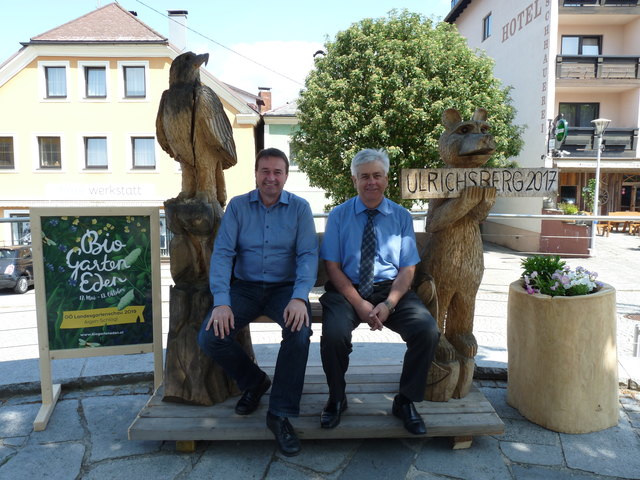 Bürgermeister Kellermann und Messepräsident Josef Thaller wollen mit der Landesgartenschau 2019 kooperieren. Messe und Landesgartenschau sollen Synergien bringen.