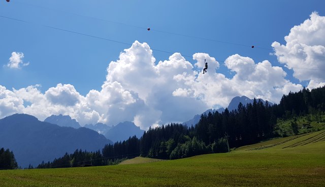 Frei wie ein Vogel über die Moosalm schweben und dabei den herrlichen Ausblick genießen---