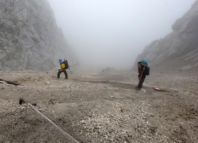 Wegsanierung auf der Nordkette bei Innsbruck | Foto: Alpenverein/Norbert Freudenthaler