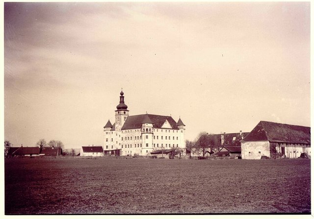 Alte Ansicht des Schloss Hartheims. | Foto: Lern- und Gedenkort Hartheim