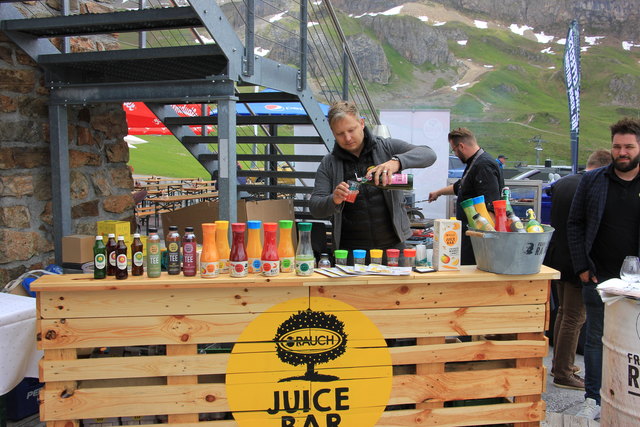 Die Rauch Juice-Bar auf der Terrasse
