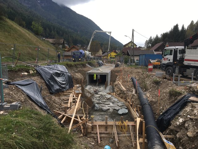 Weißenbach, Bad Bleiberg: Ein leistungsfähiges Gerinne wird hergestellt, Seitengräben werden entschärft | Foto: Gemeinde Bad Bleiberg