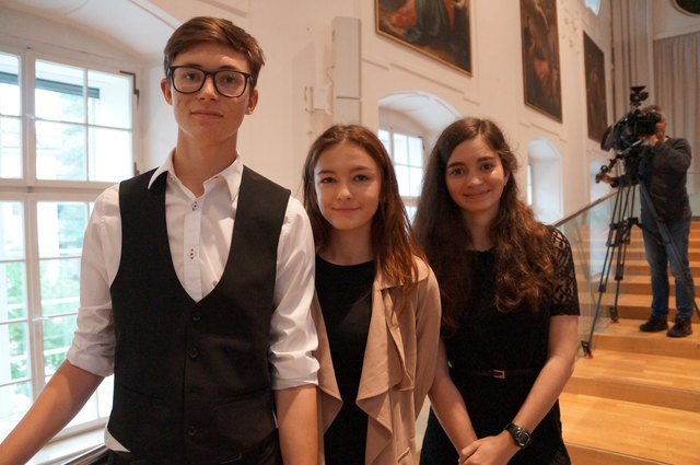 Die Drittplatzierten Hannah Höll, Gina Habersatter und Felix Pilz aus der 7. Klasse des BORG Radstadt.