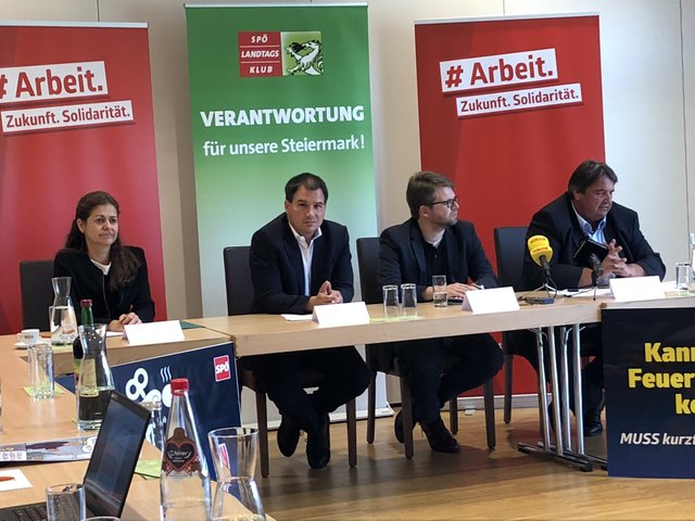 Eine klare Linie verfolgen Doris Kampus, Michael Schickhofer, Hannes Schwarz und Josef Muchitsch (v.l.).