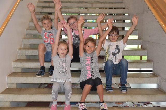 Nico, Chiara, Jasmin, Melina und Nicola (v. li)