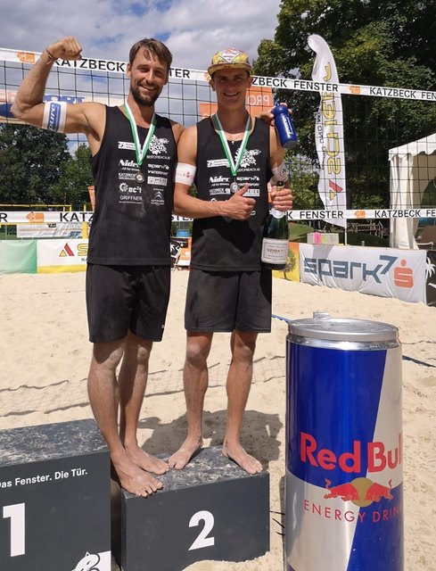 Silber auf der ProTour in Fürstenfeld: Tommy Kunert (li.) und Philipp Waller | Foto: Best of Beach