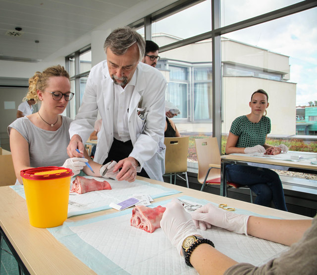 Manfred Weissinger mit den Studierenden im Sommer des Vorjahres. | Foto: LK Zwettl