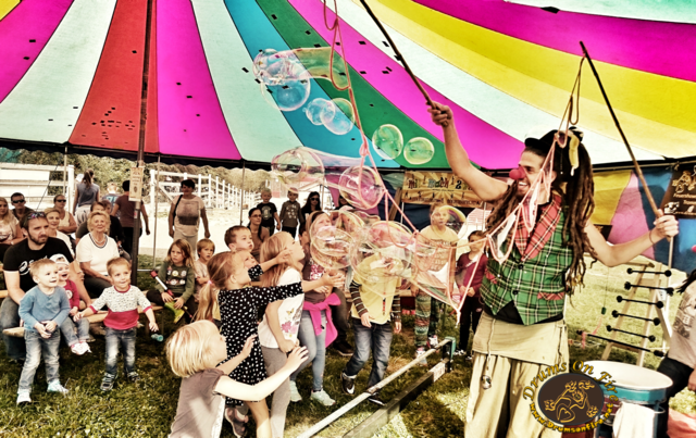 Der Bubble-Clown in seinem Element.