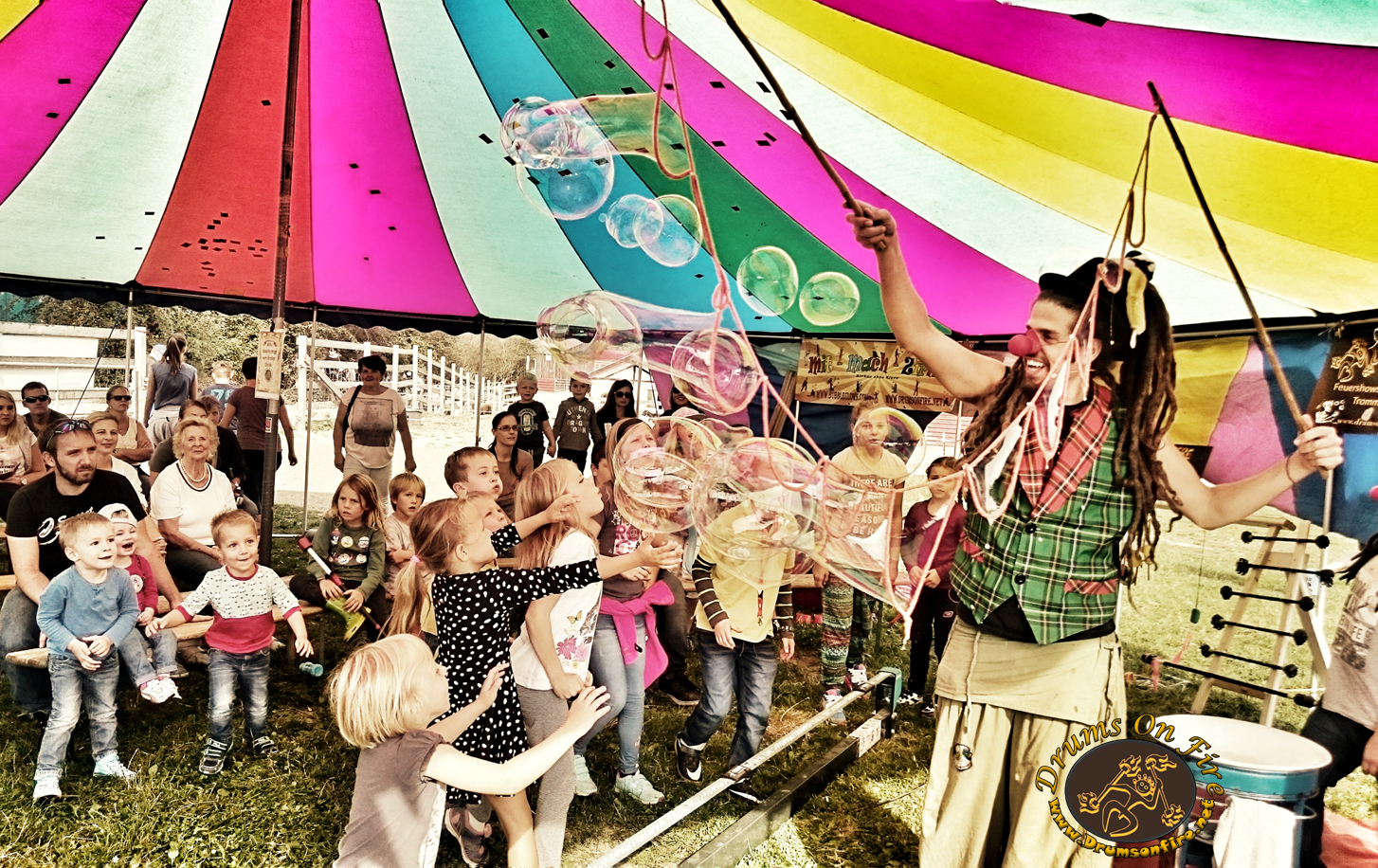 Der Bubble-Clown in seinem Element.