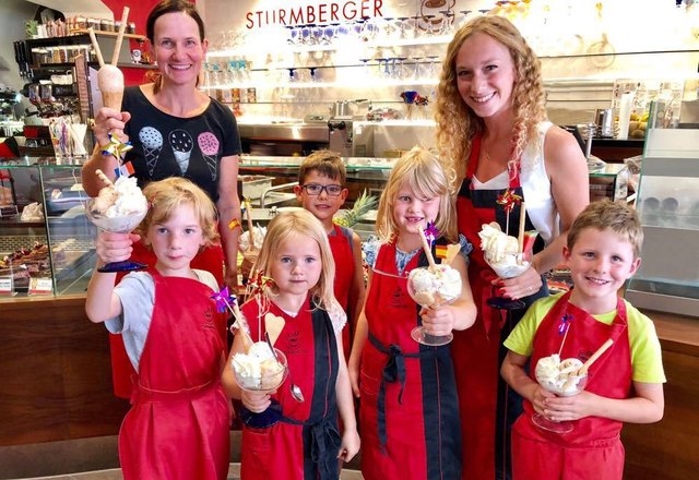 Die Kinder vom Kindergarten Steyrling produzierten selber Eis | Foto: Kindergarten Steyrling