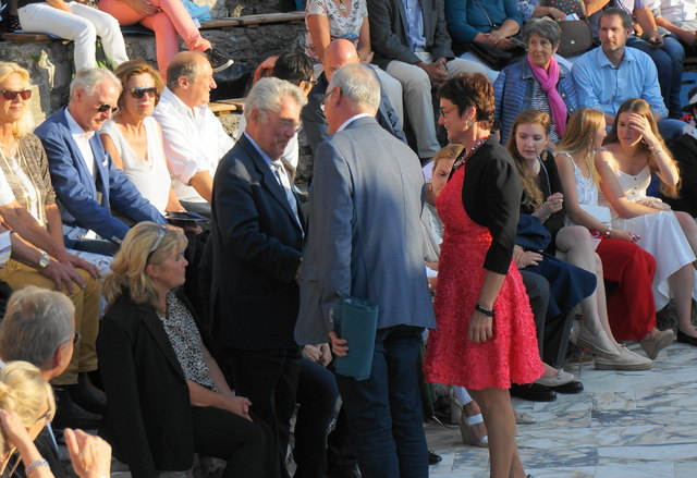 Heinz Fischer, Bundespräsident a.D. im Gespräch mit Herrn Landtagspräsident Reinhard Rohr und Frau Dr. Beate Prettner