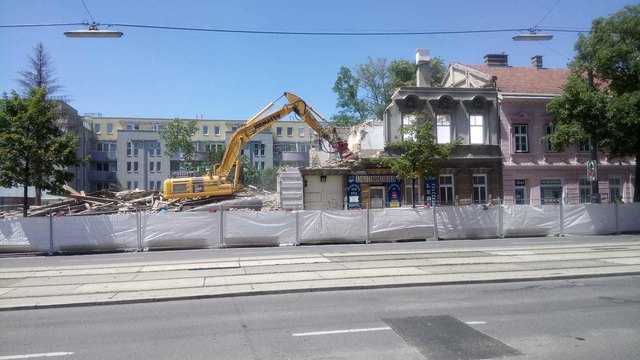 Auch in der Wagramer Straße rollten in den letzten Wochen die Bagger und rissen Häuser ab.