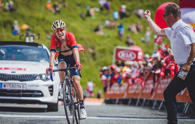 Hermann Pernsteiner fuhr am Horn zum 2. Platz hinter dem Belgier Ben Hermans.