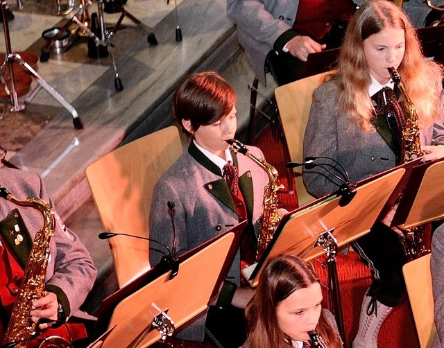 Nora Jöstl in Aktion bei der Musikkapelle Bad Gams. | Foto: KK