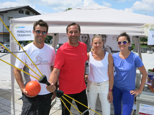 Von links nach rechts: Gottfried Pissenberger-Pancis, Bürgermeister Robert Bukovc, Pamela Pancis und Alexandra Stättner. | Foto: Gemeinde Bergheim