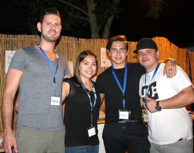 Foto: Gabriella Bösze                                                                 Die Event - Organisatoren und Ihre Helfer der HBJ: vlnr. Paul Strohmayer, Veronika Pinkl, Jan Mülner und Luca Markl