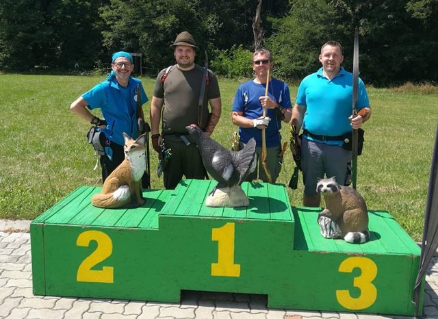 Von l.n.r.: Obmann Wolfgang Hanika, Philip Haiden, Harry Goldhammer (ohne Verein) und Thomas Elias. (An der Kamera: Michael Sonnleitner)