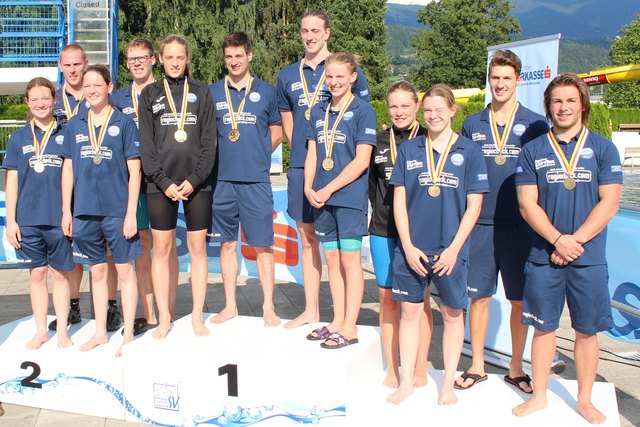 Die Spittaler Schwimmer können sich mit vielen Medaillen schmücken | Foto: KK/SV FK Spittal