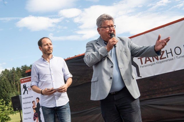 Tanzhof-Chef Michael Baumann mit Bgm. Gottfried Wedenig (von links) | Foto: KH Fessl