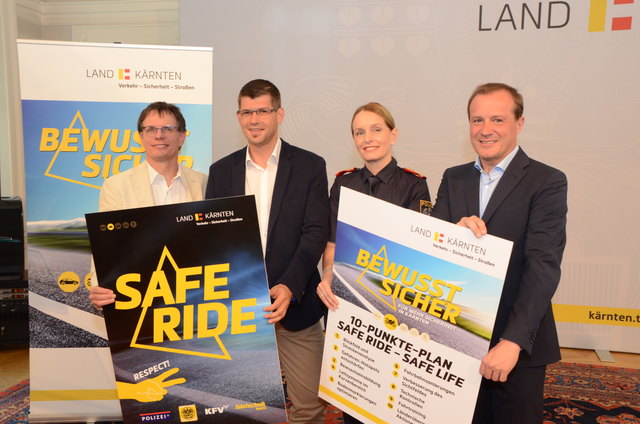 Das neue Projekt "Safe Ride Safe Life" und der 10-Punkte-Plan zu mehr Verkehrsicherheit. | Foto: Büro LR Gruber