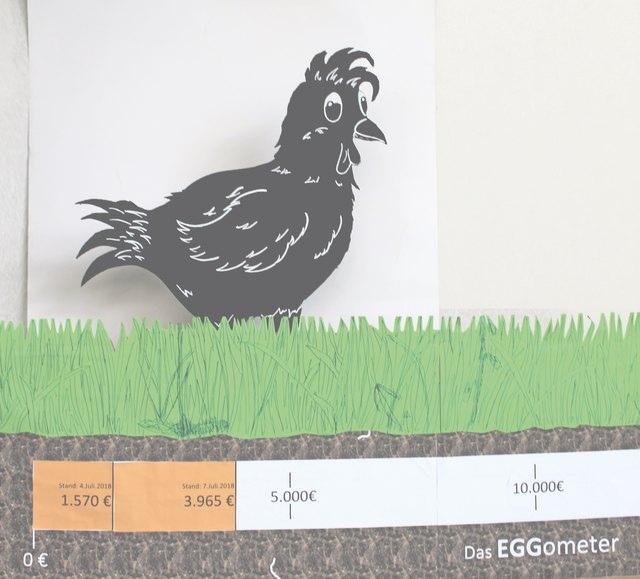„Das Eggometer“  im zukünftigen Schaufenster. | Foto: Auer